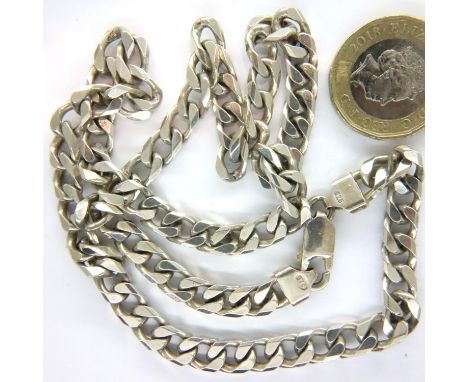 925 silver neck chain, L: 51 cm, 47g. P&amp;P Group 1 (£14+VAT for the first lot and £1+VAT for subsequent lots) 