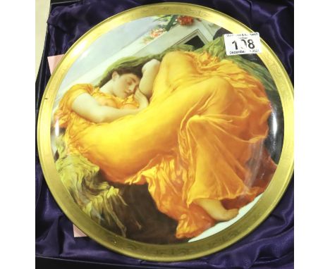 Royal Worcester limited edition collectors plate, Flaming June, boxed with certificate, 2016/3,500, D: 22 cm. No cracks, chip