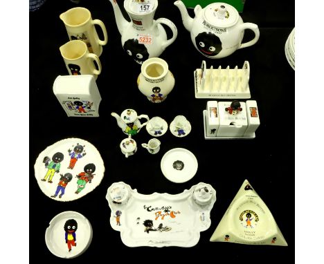 Collection of Robertons Preserves ceramic advertising wares, including tea and coffee pots, toast rack etc (17). Not availabl