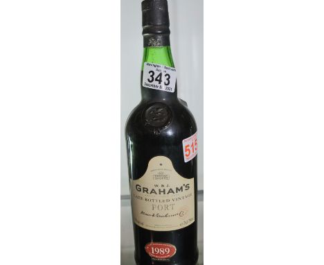 Bottle of Grahams 1989 vintage port (1). P&amp;P Group 2 (£18+VAT for the first lot and £3+VAT for subsequent lots) 
