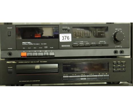 Rotel CD player RCD-9658BX and stereo cassette deck RD-830. Not available for in-house P&P, contact Paul O'Hea at Mailboxes o