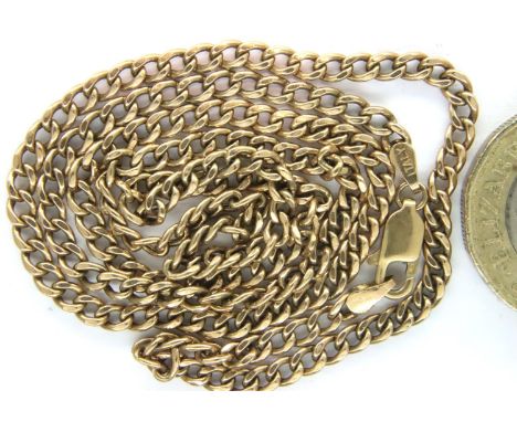 9ct yellow gold neck chain, L: 52 cm, 4.1g. P&amp;P Group 1 (£14+VAT for the first lot and £1+VAT for subsequent lots) 