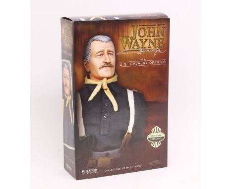 Sideshow Collectibles: A boxed Sideshow Collectibles, 12" figure, John Wayne as a U.S. Cavalry Officer, Item No. 3407, appear