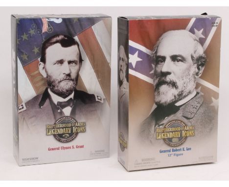 Sideshow Collectibles: A pair of boxed American Civil War 12" Collection figures, Brotherhood of Arms: Legendary Icons. Gener