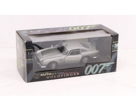 Autoart: A boxed Autoart, The James Bond Collection, Goldfinger: Aston Martin DB5 Bond Version RT Drive Silver, Reference 700