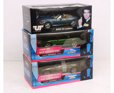 James Bond: A collection of three boxed, James Bond vehicles to comprise: Paul's Model Art Jaguar XKR Roadster; Paul's Model 