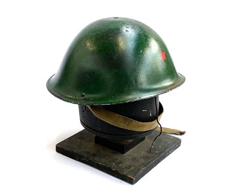 British Mk 4 or 5 helmet, painted with a red star