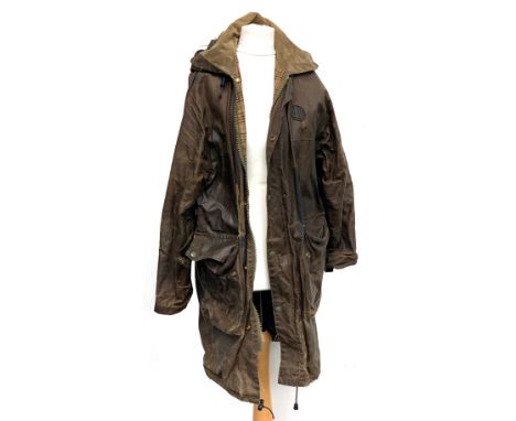 A vintage Belstaff Countryman waxed cotton jacket, with hood and poachers pocket, approx size 42 