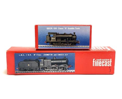 A South Eastern Finecast OO gauge LMS / BR 4F class locomotive, Fowler Goods, with tender, together with an SR / SECR Class '