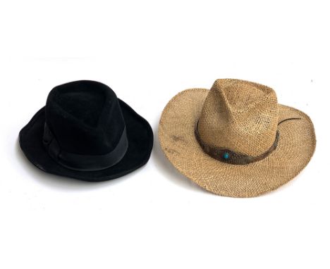 A Golden Gate Hat &amp; Cap CO. Los Angeles size S hat; together with an Eric Javits, black felt trilby 