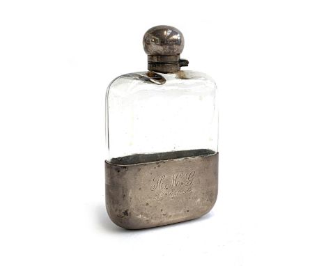 A late Victorian silver hip flask by James Dixon and Sons, Sheffield, monogrammed H. M. G. 20th September 1900 