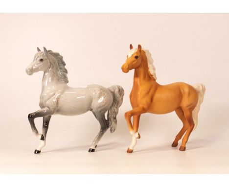 Beswick Grey Prancing Arab 1261 &amp; similar matt palomino item(2) 