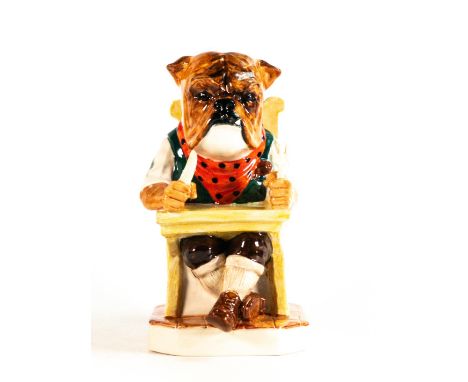 Kevin Francis Ceramics Model of a Brindle Bulldog "Dinnertime" Limited Edition No 108.of 150, Numbered, Height 20cm, boxed. 