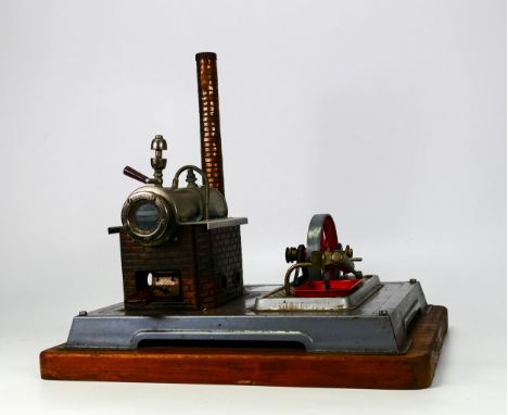 Quality Antique Live Steam Horizontal Model Engine, height 26cm 