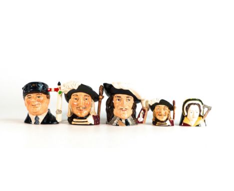 A Small Size Limited Edition Character Jug of The Engine Driver together with Two Small Character Jugs of Aramis and D'Artagn