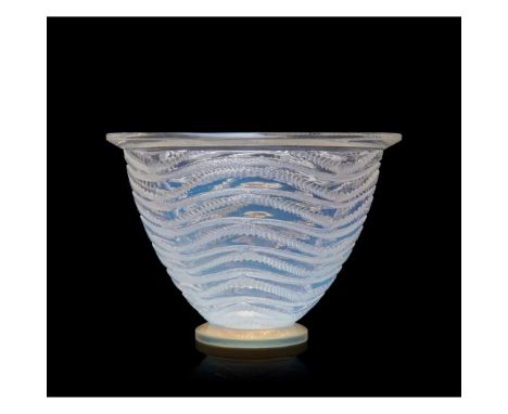  RENÉ LALIQUE (1860-1945) ANNECY VASE, NO. 10-884 designed 1935opalescentstencilled R. LALIQUE FRANCE 15cm (6in) high, 21.3cm