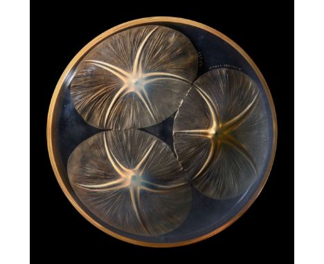  RENÉ LALIQUE (1860-1945) VOLUBILIS BOWL, NO. 383 designed 1921opalescent yellowwheel-engraved R. LALIQUE FRANCE, engraved No