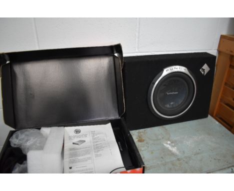 An Alpine Car Stereo amplifier and Packford Forsgate speaker system