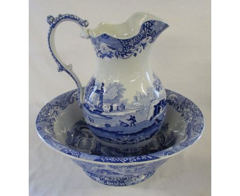 Spode Italian toilet set comprising of jug and bowl