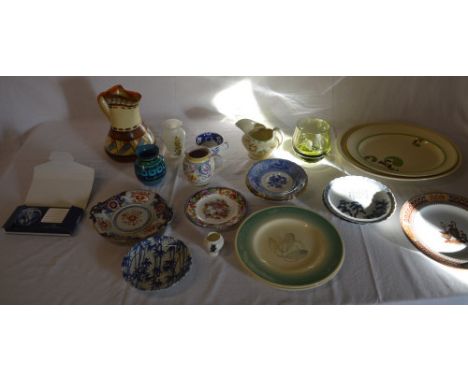 Various ceramics and glassware including Poole, Myott, Royal Doulton, Arcadian crested china, Spode, Royal Copenhagen etc