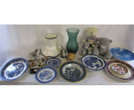 Various ceramics etc inc Wade whimsies and 'Me To You' soft toys