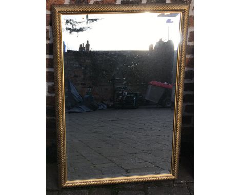 Wall mirror with gilded fish scale frame 100cm by 69cm