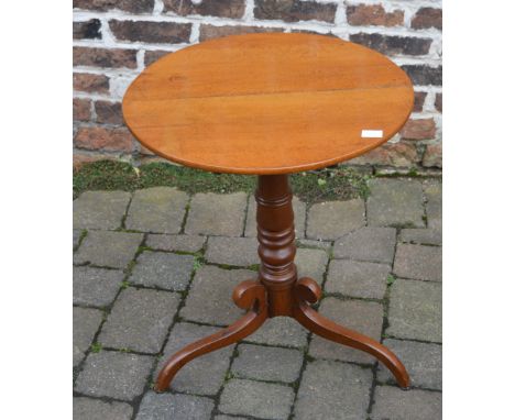 Small tilt top tripod table with burr maple top