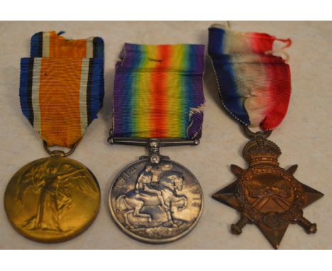 WWI medal trio attributed to R4-062783 Pte H Carr, ASC (Army Service Corps, possibly Remounts service) including Victory Meda