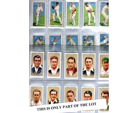 Cigarette cards in album, players cricketers 1930;1934; 1938; 1926 RIP ( 5 distressed); Cries of London A series1913; 2nd ser