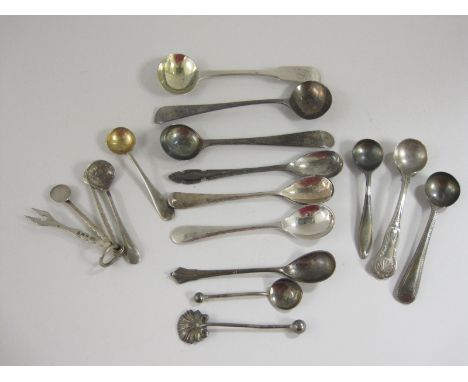 Fourteen silver Cruet Spoons and Pipe Tamping Set, Birmingham 1909