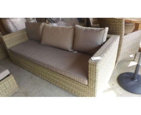 A Bramblecrest Sahara deluxe three seater sofa with cushions