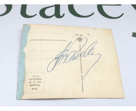 An Elvis Presley signed postcard. From the estate of a wealthy deceased lady who travelled extensively and owned multiple pro