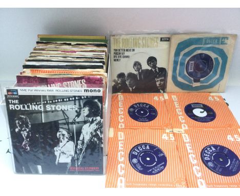 A collection of Rolling Stones 7" singles and EPs.