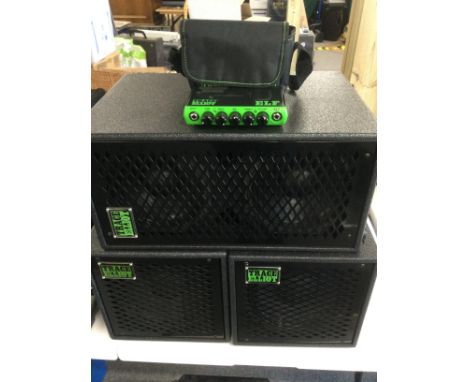 A Trace Elliot Elf 200W compact bass amp head plus a pair of Trace Elliot 1x10" speakers and one 2x8" speaker (4).