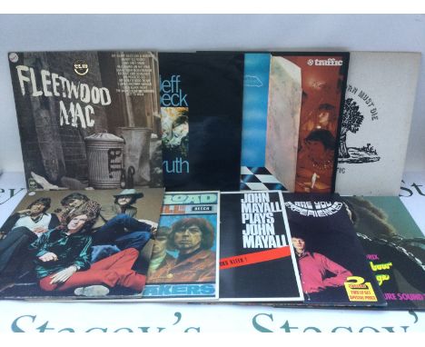 Ten rock LPs by various artists including Traffic, Jeff Beck, Jimi Hendrix and others. Includes two promo copies.