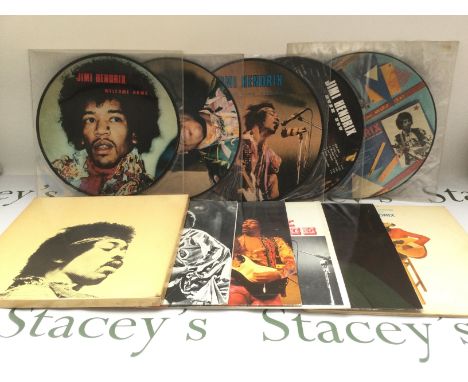 Eleven Jimi Hendrix LPs including five picture discs, a 'Starportrait' 2LP box set and others.