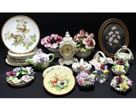 Flower Posies;  Royal Albert Country Walks Collectors plates;  Spode Garden Birds;  other floral ceramics;  etc 