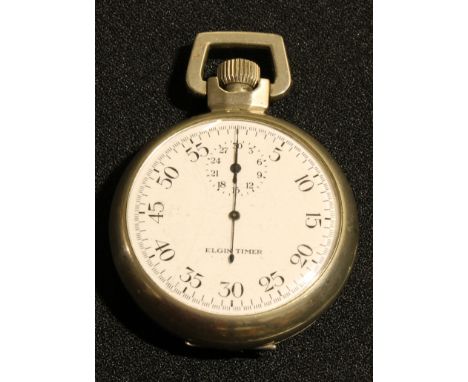 A military stop watch or timer, the dial inscribed Elgin Timer, marked to verso with arrow, F 193, 1/5 sec TP 40733015 