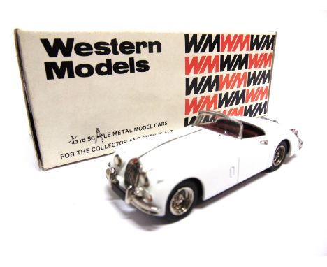 [WHITE METAL]. A 1/43 SCALE SPIELWAREN DANHAUSEN NO.54, JAGUAR XK150 white, boxed, in a Western Models box (windscreen bent a