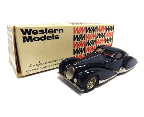 [WHITE METAL]. A 1/43 SCALE WESTERN MODELS NO.WMS21, 1938 TALBOT LAGO 'FIGONI &amp; FALASCHI' blue, mint or near mint, boxed.