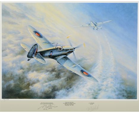 J.W. MITCHELL (BRITISH, CONTEMPORARY) 'The High Fighter'. The highest and longest combat ever flown over Britain, 12 Septembe