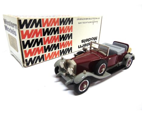 [WHITE METAL]. A 1/43 SCALE WESTERN MODELS NO.WMS27X, 1926 ROLLS-ROYCE PHANTOM I DOCTOR'S COUPE maroon over grey, with self-f