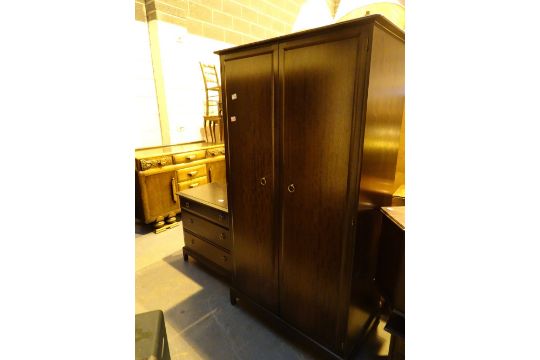 Stag Minstrel Wardrobe With Twin Doors And Matching Three Drawer Chest