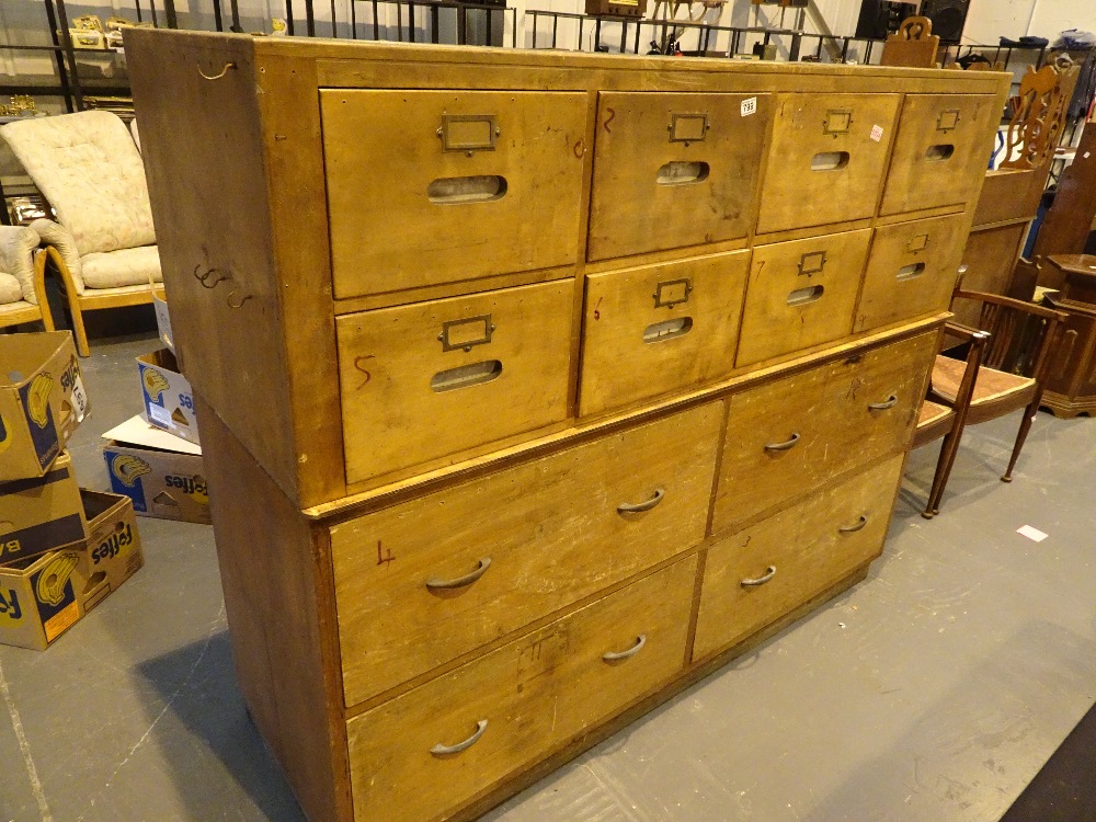 Large vintage retail wooden shelving units
