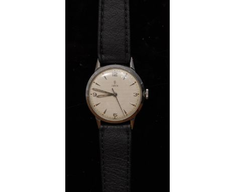 Rolex - a Tudor gentleman`s stainless steel wristwatch, textured honeycomb silvered dial, Arabic numeral and arrow batons, ce