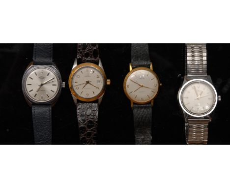 Watches - a Rotray Avenger stainless steel case wristwatch, silvered dial, Arabic numerals and baton markers, manual wind mov
