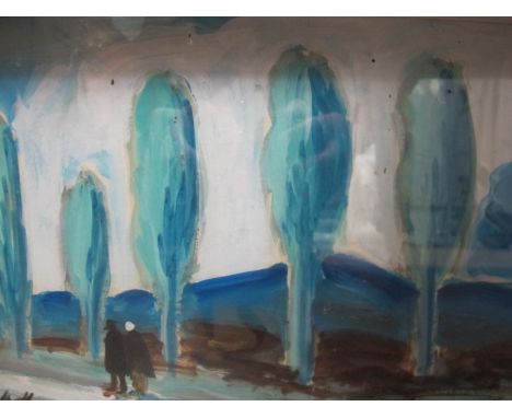 MARKEY ROBINSON
Figures on a Pathway
Signed Guache on Board
26cm x 37cm