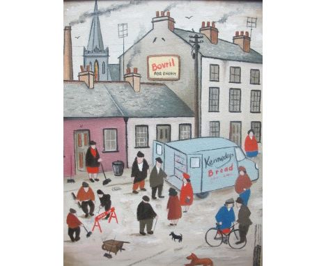 JOHN SCHWATSCHKE 
The Bread Van Ballybricken
Inscribed Verso 
Oil on Canvas
45cm x 34cm