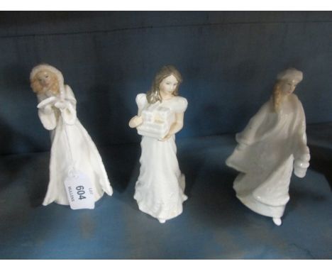 A SET OF THREE ROYAL DOULTON FIGURES Christmas Carols