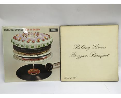 Two Rolling Stones early UK stereo pressings of 'Beggar's Banquet' and 'Let It Bleed'. Both copies in VG+ condition.